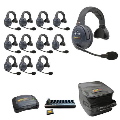  Eartec EVADE EVX12S-CM Full Duplex Dual Channel Wireless Intercom System With 12 Single Speaker Headsets(Eartec Evade Evx12s Cm Full Duplex Dual Channel Wireless Intercom System With 12 Single Speaker Headsets)