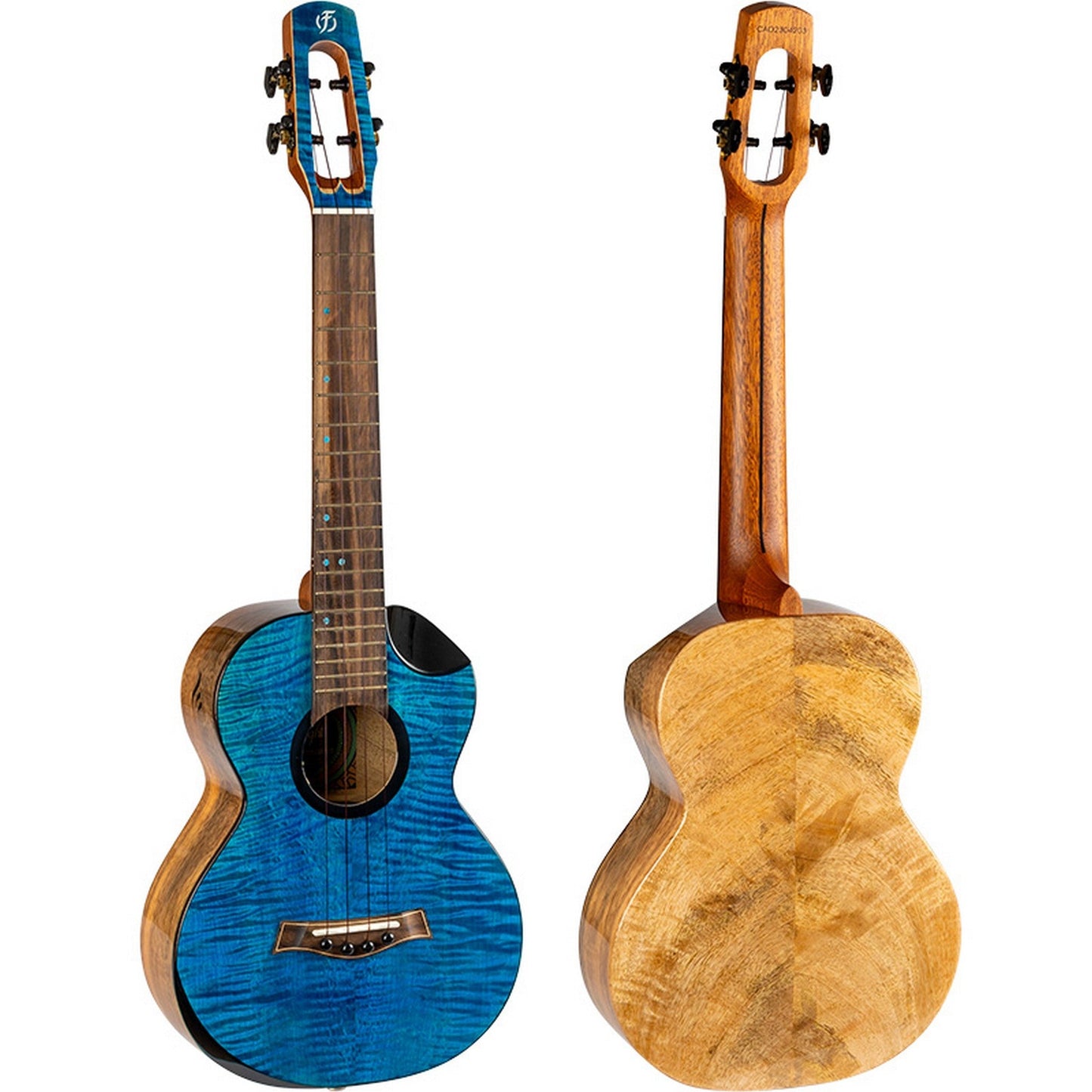  Flight Comet EQ-A Tenor Solid Flamed Maple Rosewood Ukulele, Blue(Flight Comet Eq A Tenor Solid Flamed Maple Rosewood Ukulele Blue)