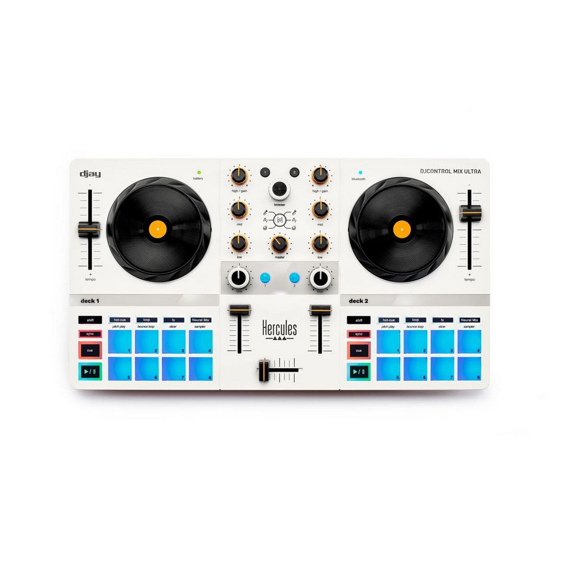 Hercules DJControl Mix Ultra 2-Channel Compact Mobile DJ Controller(Hercules Djcontrol Mix Ultra 2 Channel Compact Mobile Dj Controller)