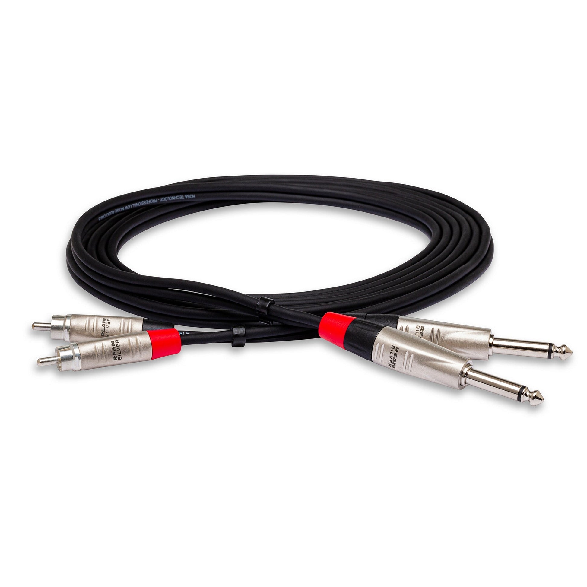  Hosa HPR-015X2 Dual REAN 1/4-Inch TS To RCA Pro Stereo Interconnect Cable, 15-Feet(Hosa Hpr 015x2 Dual Rean 1 4 Inch Ts To Rca Pro Stereo Interconnect Cable 15 Feet)