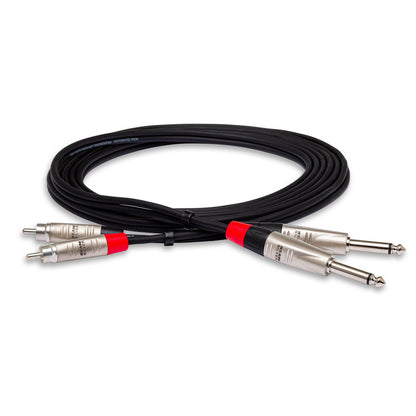  Hosa HPR-015X2 Dual REAN 1/4-Inch TS To RCA Pro Stereo Interconnect Cable, 15-Feet(Hosa Hpr 015x2 Dual Rean 1 4 Inch Ts To Rca Pro Stereo Interconnect Cable 15 Feet)