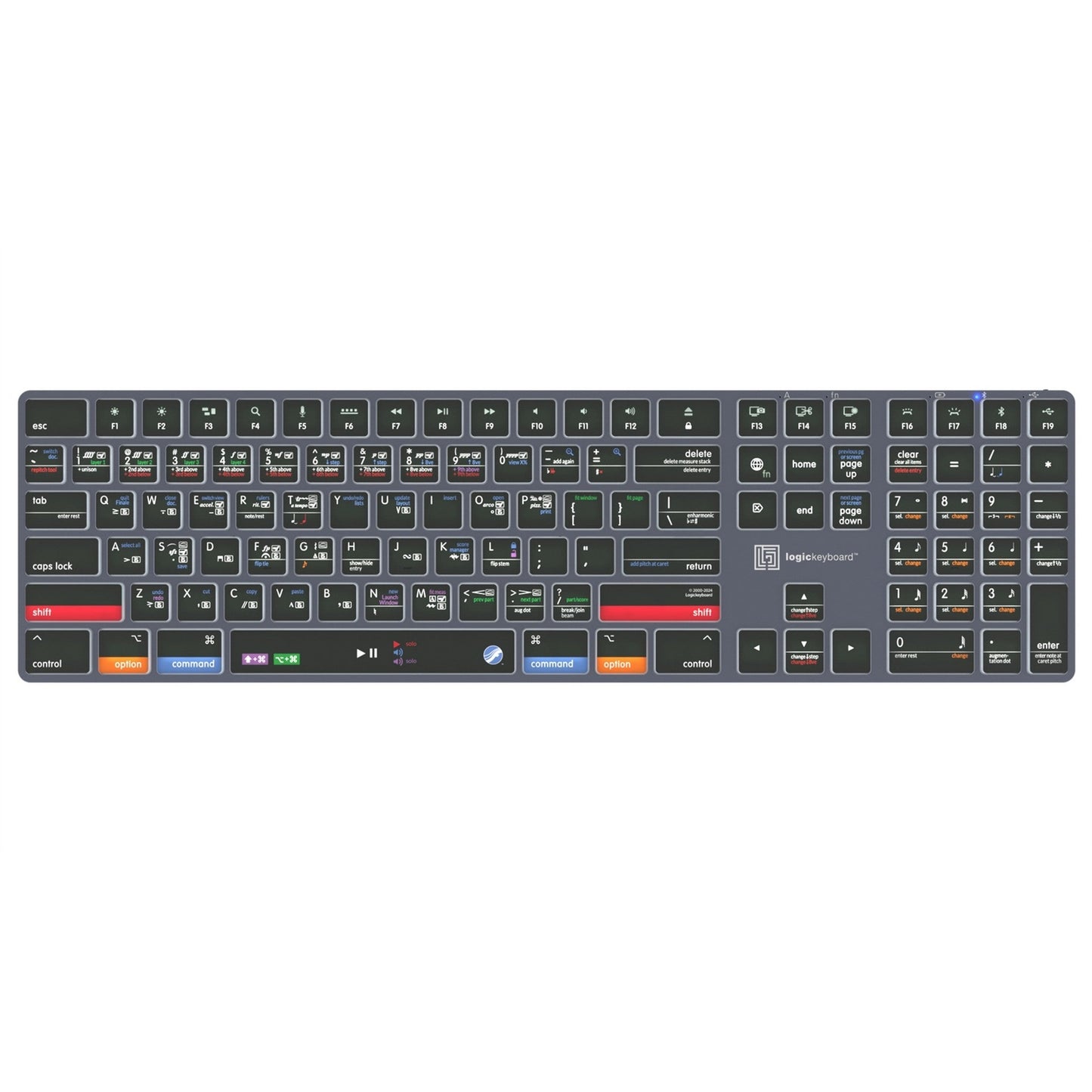  Logickeyboard Mac MakeMusic Finale TITAN Wireless Backlit Keyboard(Logickeyboard Mac Makemusic Finale Titan Wireless Backlit Keyboard)