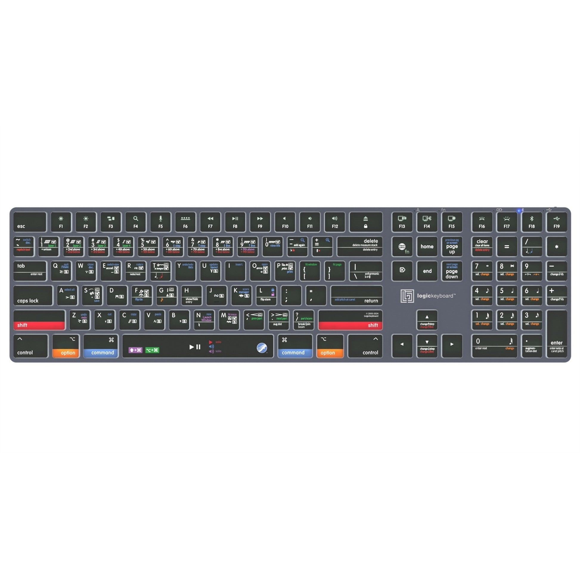  Logickeyboard Mac MakeMusic Finale TITAN Wireless Backlit Keyboard(Logickeyboard Mac Makemusic Finale Titan Wireless Backlit Keyboard)