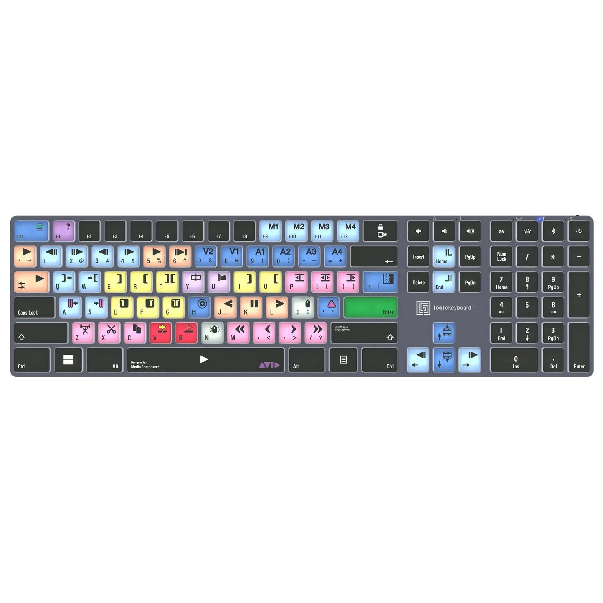  Logickeyboard TITAN Wireless Backlit Keyboard For Avid Media Composer Classic, US Windows(Logickeyboard Titan Wireless Backlit Keyboard For Avid Media Composer Classic Us Windows)