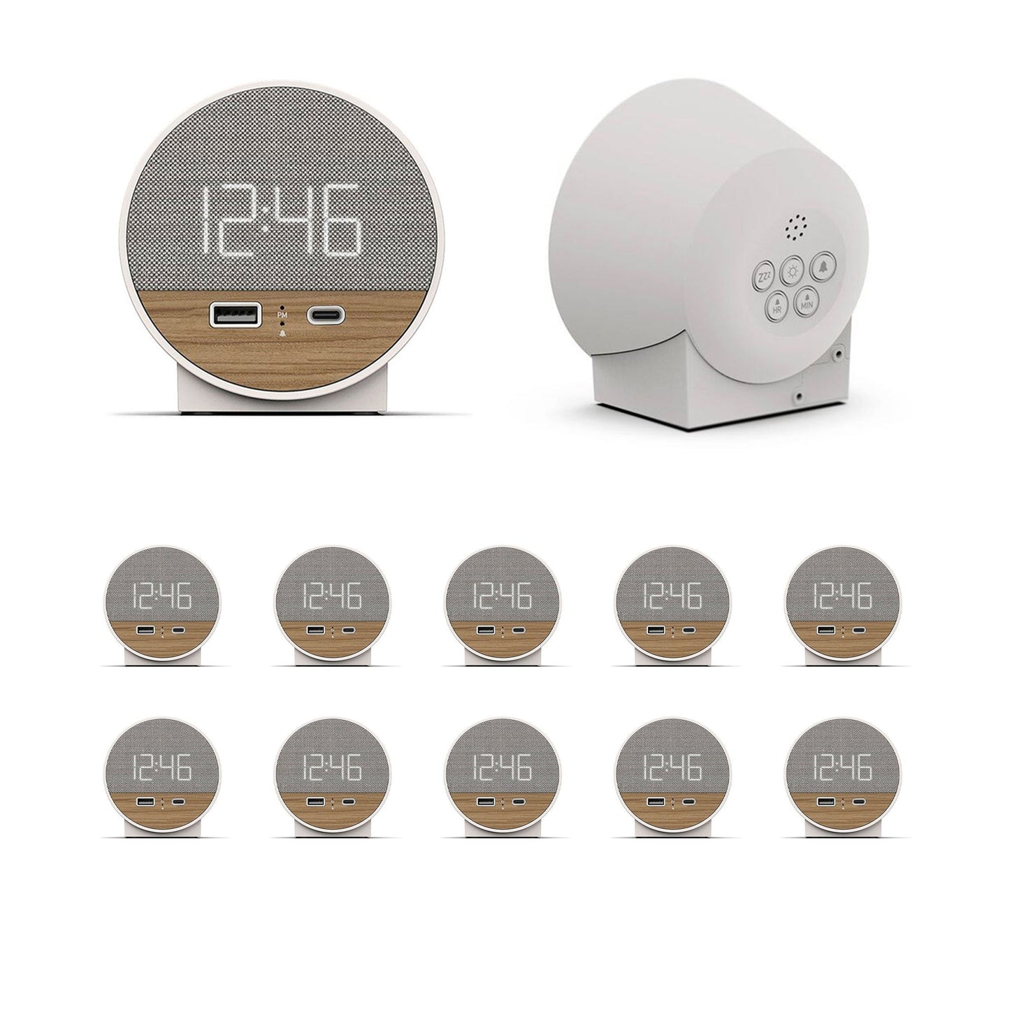  Nonstop NSO2-WFL Hotel Alarm Clock With USB-C And USB-A Charging, Multi Pack Options Available(Nonstop Nso2 Wfl Hotel Alarm Clock With Usb C And Usb A Charging Multi Pack Options Available)