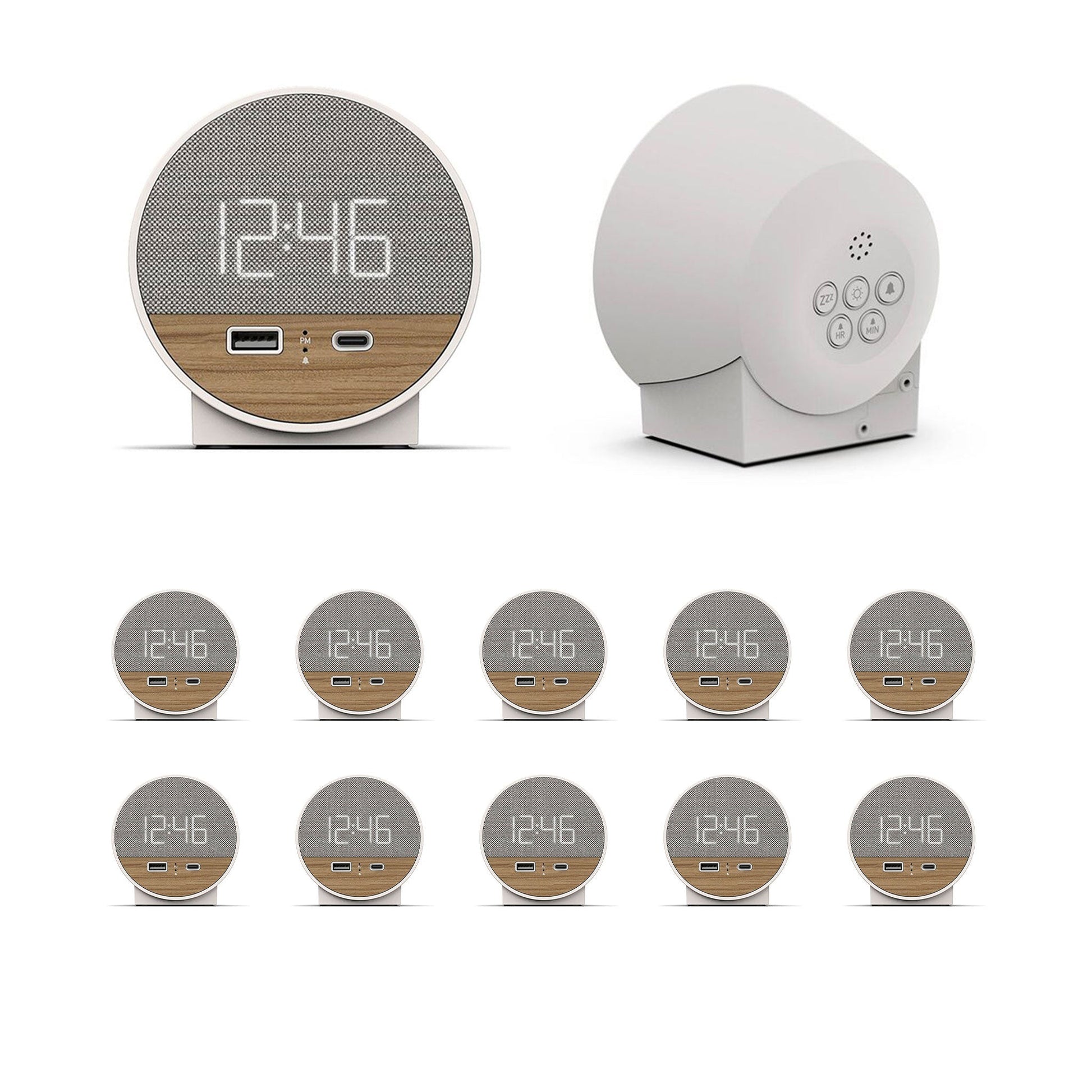  Nonstop NSO2-WFL Hotel Alarm Clock With USB-C And USB-A Charging, Multi Pack Options Available(Nonstop Nso2 Wfl Hotel Alarm Clock With Usb C And Usb A Charging Multi Pack Options Available)