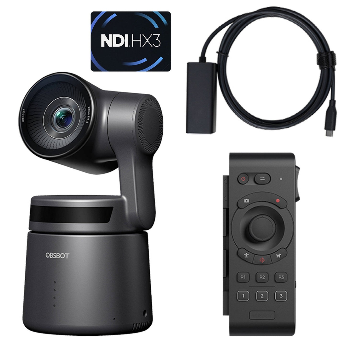  OBSBOT Tail Air PTZ Camera With Remote And Ethernet Adapter Combo(Obsbot Tail Air Ptz Camera With Remote And Ethernet Adapter Combo)
