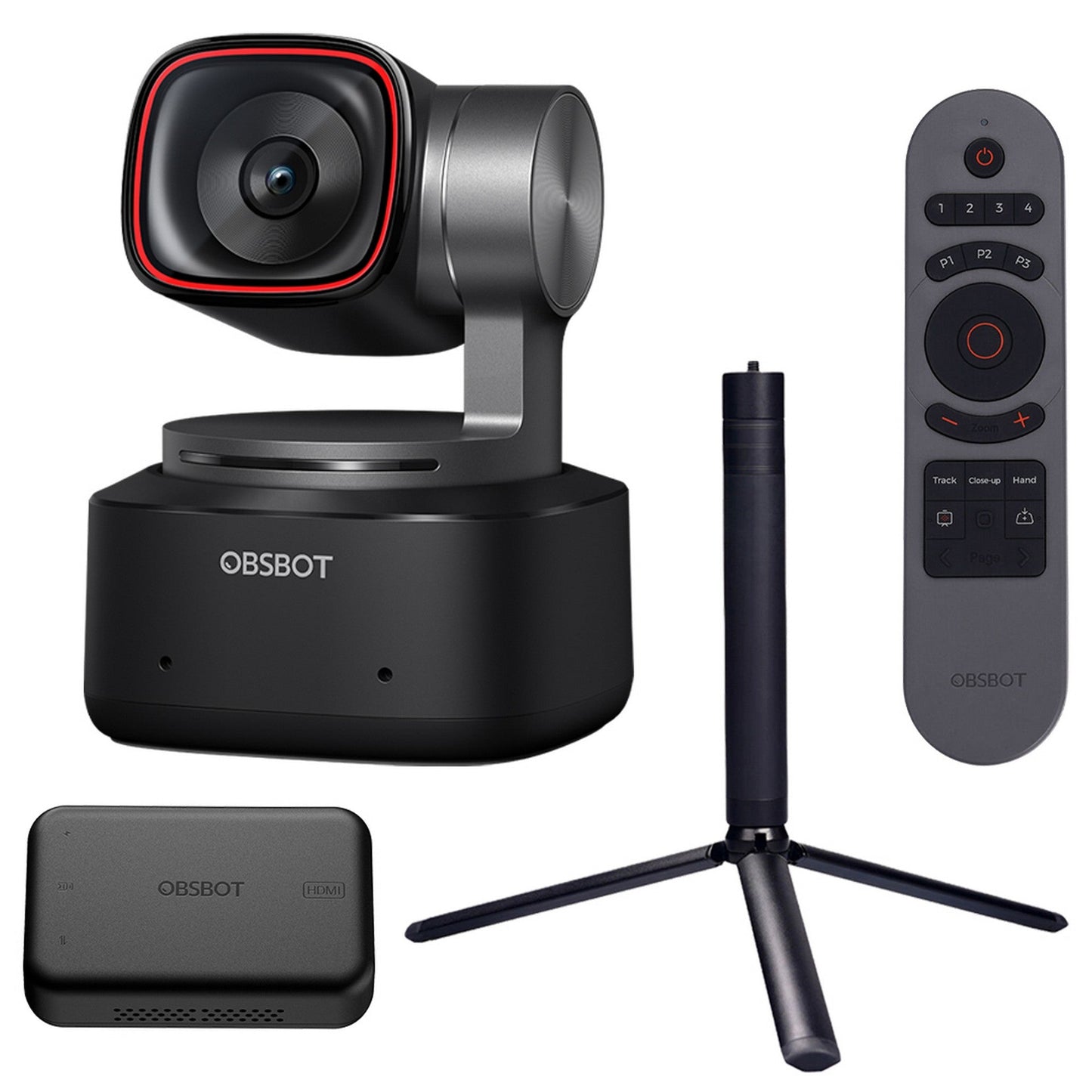  OBSBOT Tiny 2 AI-Tracking PTZ Camera Streaming Combo With Tiny Smart Remote 2, Extendable Tripod(Obsbot Tiny 2 Ai Tracking Ptz Camera Streaming Combo With Tiny Smart Remote 2 Extendable Tripod)