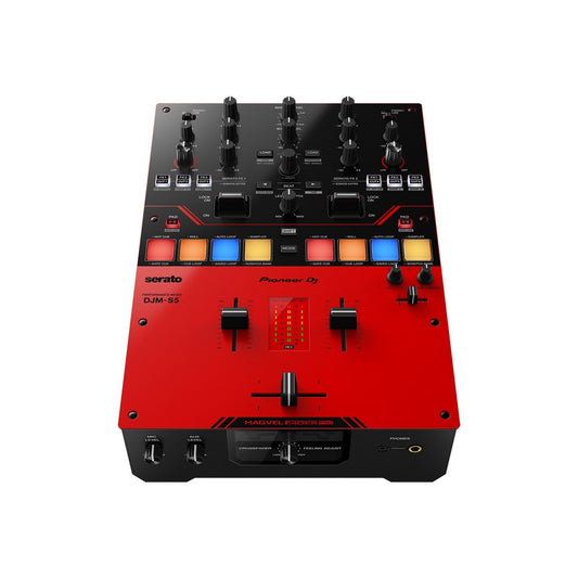  Pioneer DJ DJM-S5 Scratch-Style 2-Channel DJ Mixer, Gloss Red(Pioneer Dj Djm S5 Scratch Style 2 Channel Dj Mixer Gloss Red)