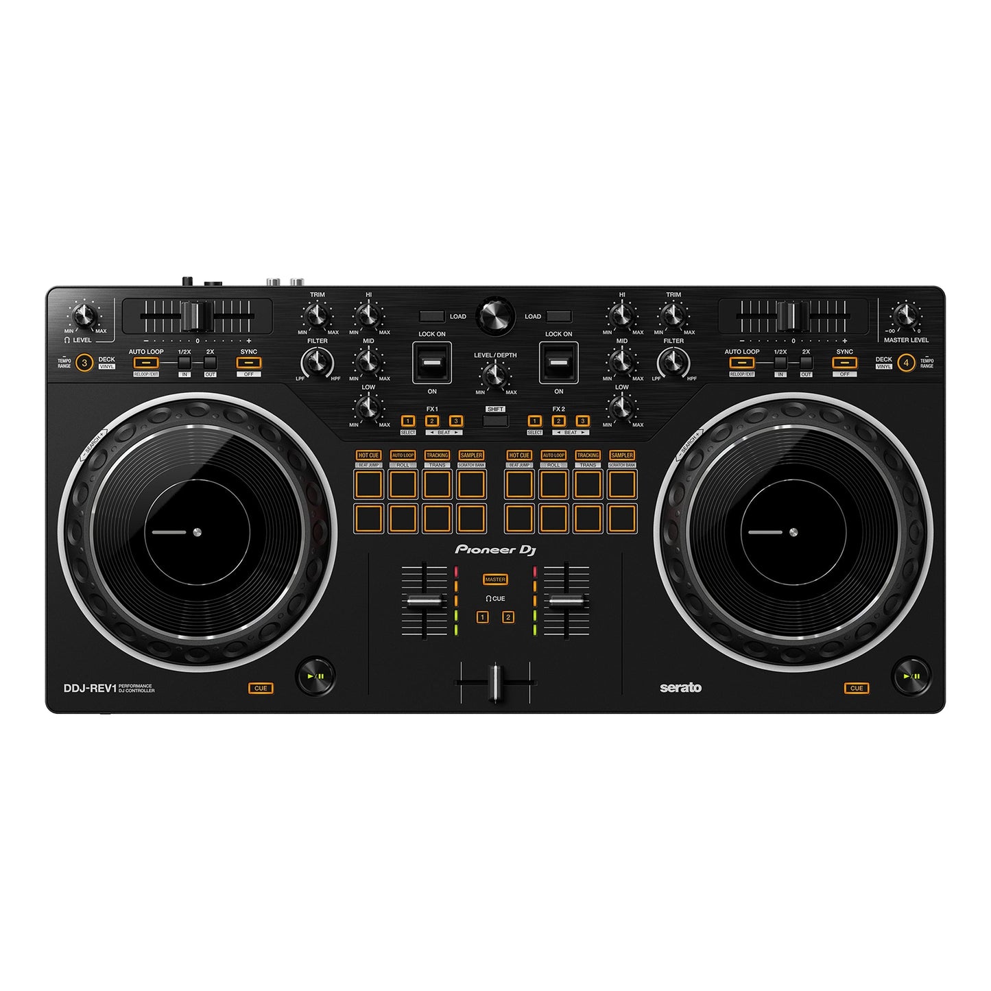  Pioneer DJ DDJ-REV1 Scratch-Style 2-Channel DJ Controller For Serato DJ Lite, Black(Pioneer Dj Ddj Rev1 Scratch Style 2 Channel Dj Controller For Serato Dj Lite Black)