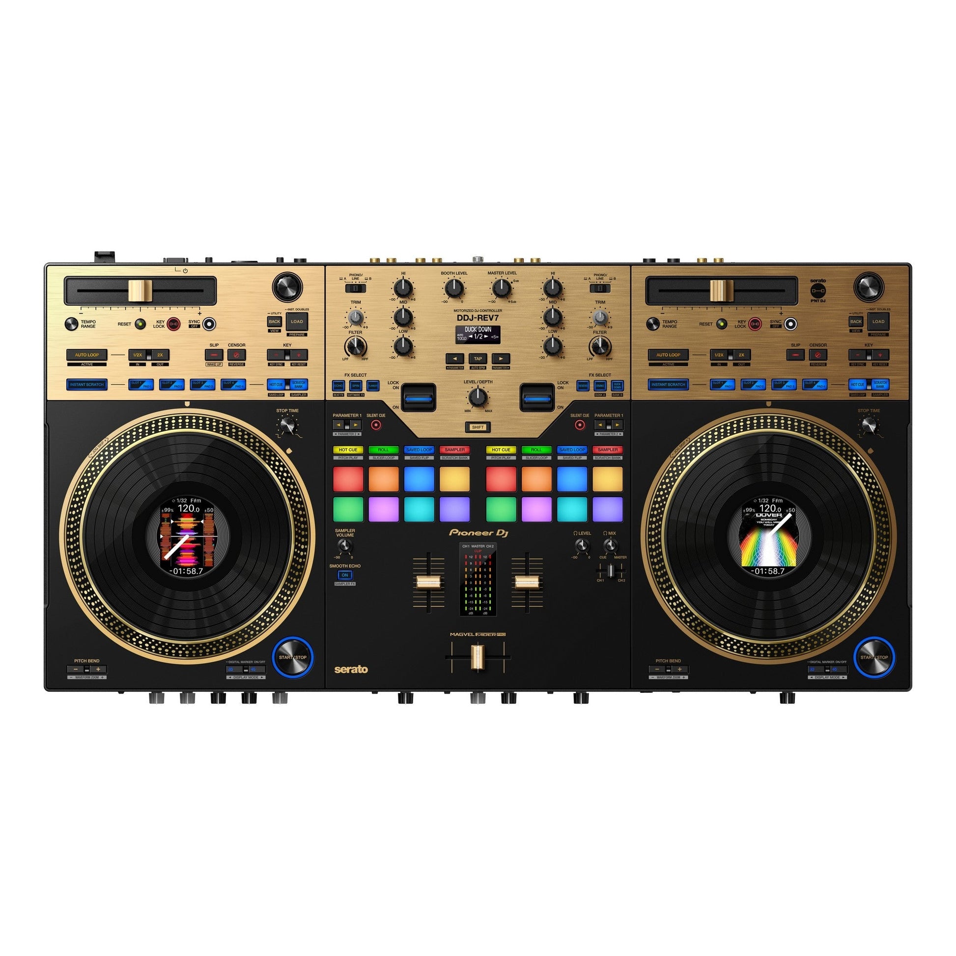  Pioneer DJ DDJ-REV7-N Scratch-Style 2-Channel DJ Controller, Gold(Pioneer Dj Ddj Rev7 N Scratch Style 2 Channel Dj Controller Gold)