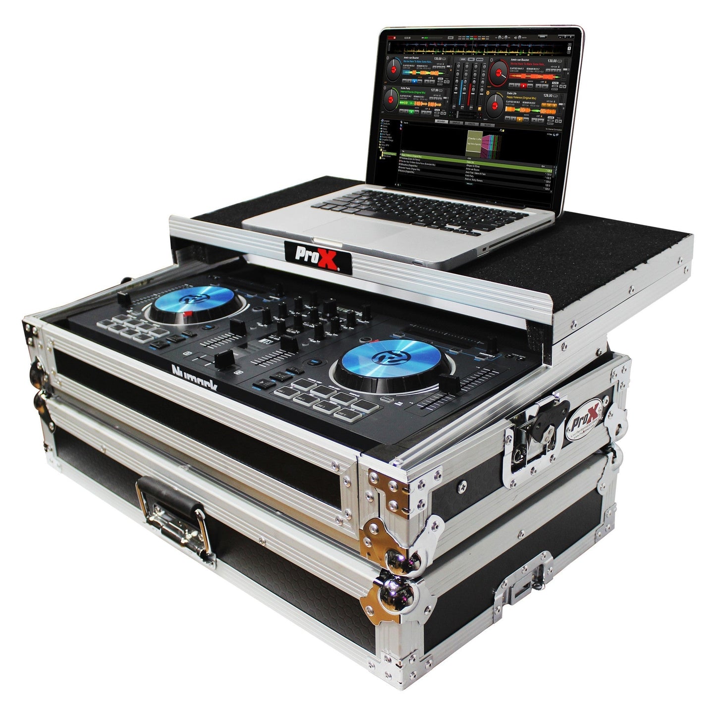  ProX X-MXTPRO3 Case For Numark MixTrack 3 Pro 3 And Platinum Digital Controller With Laptop Shelf(Prox X Mxtpro3 Case For Numark Mixtrack 3 Pro 3 And Platinum Digital Controller With Laptop Shelf)