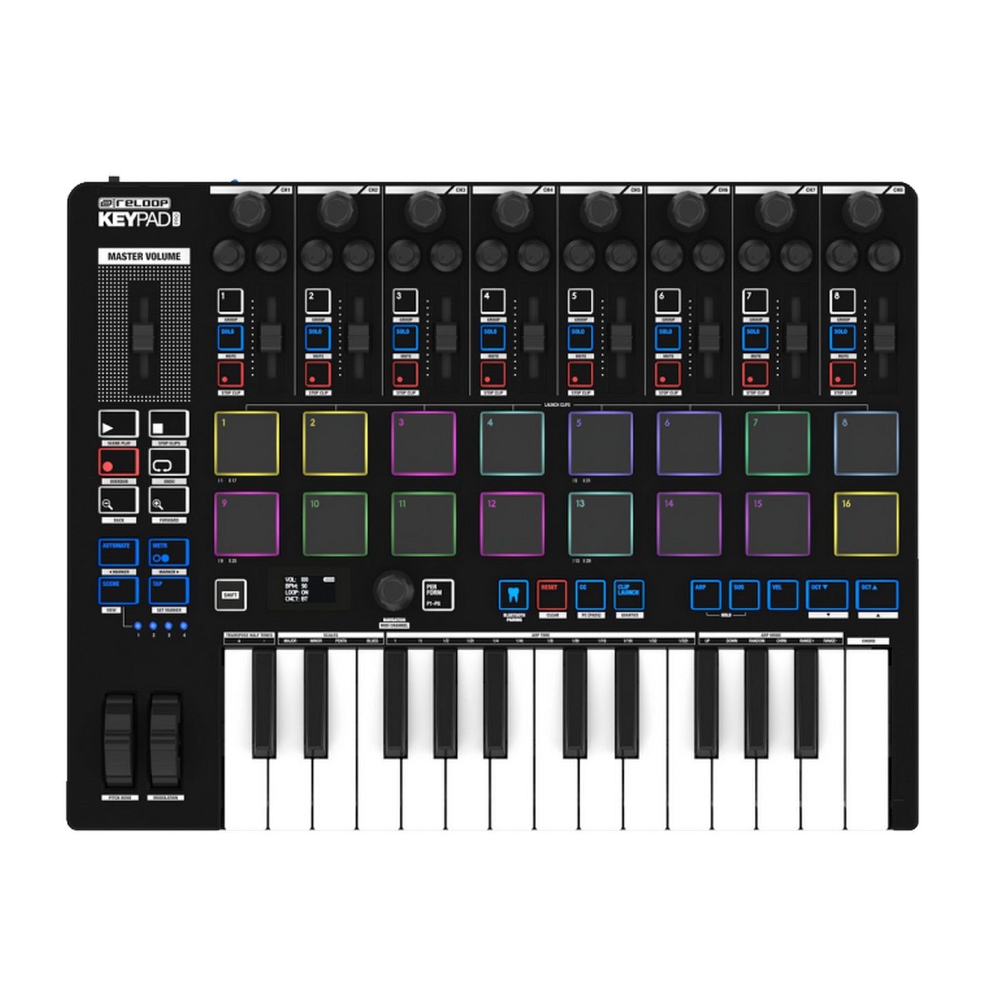  Reloop Keypad Pro 25-Key MIDI DAW Workstation Controller(Reloop Keypad Pro 25 Key Midi Daw Workstation Controller)