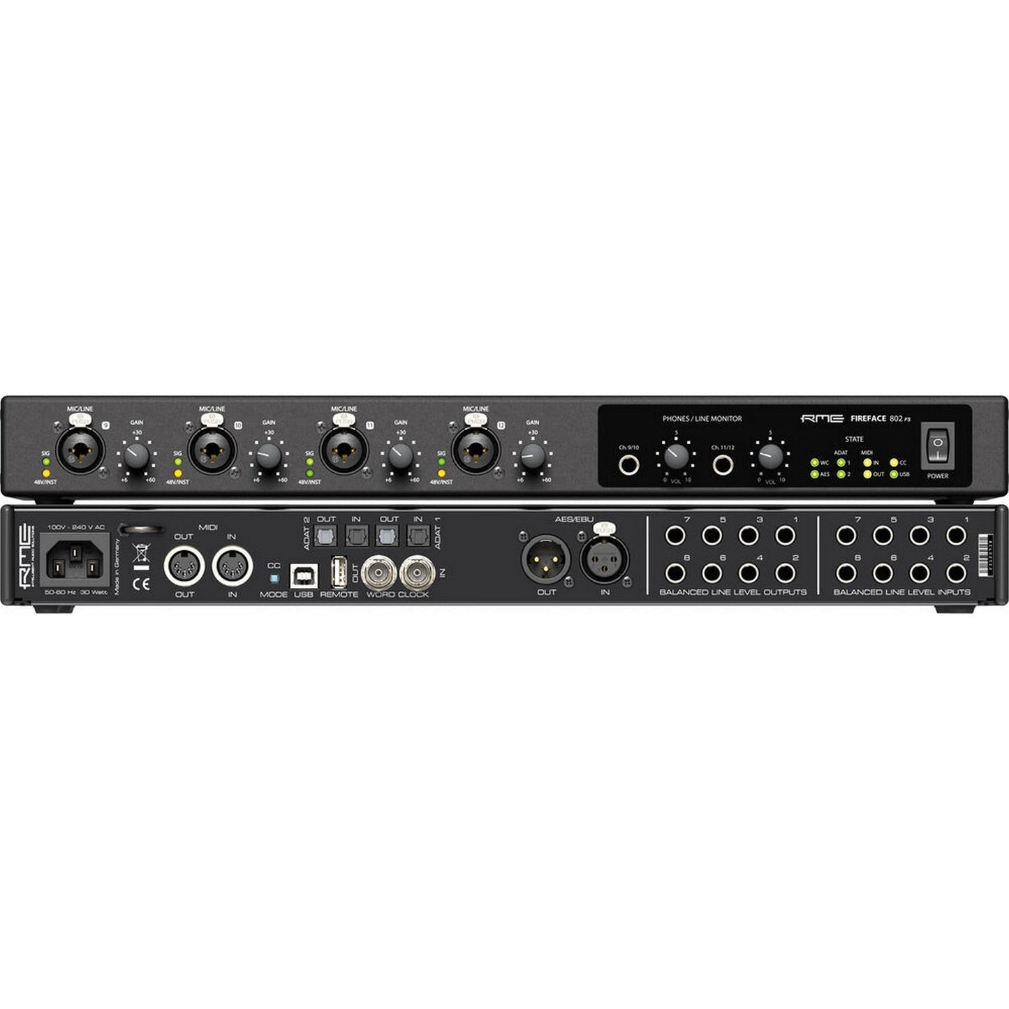  RME Fireface 802 FS 60-Channel 192 KHz High-End USB Audio Interface(Rme Fireface 802 Fs 60 Channel 192 Khz High End Usb Audio Interface)