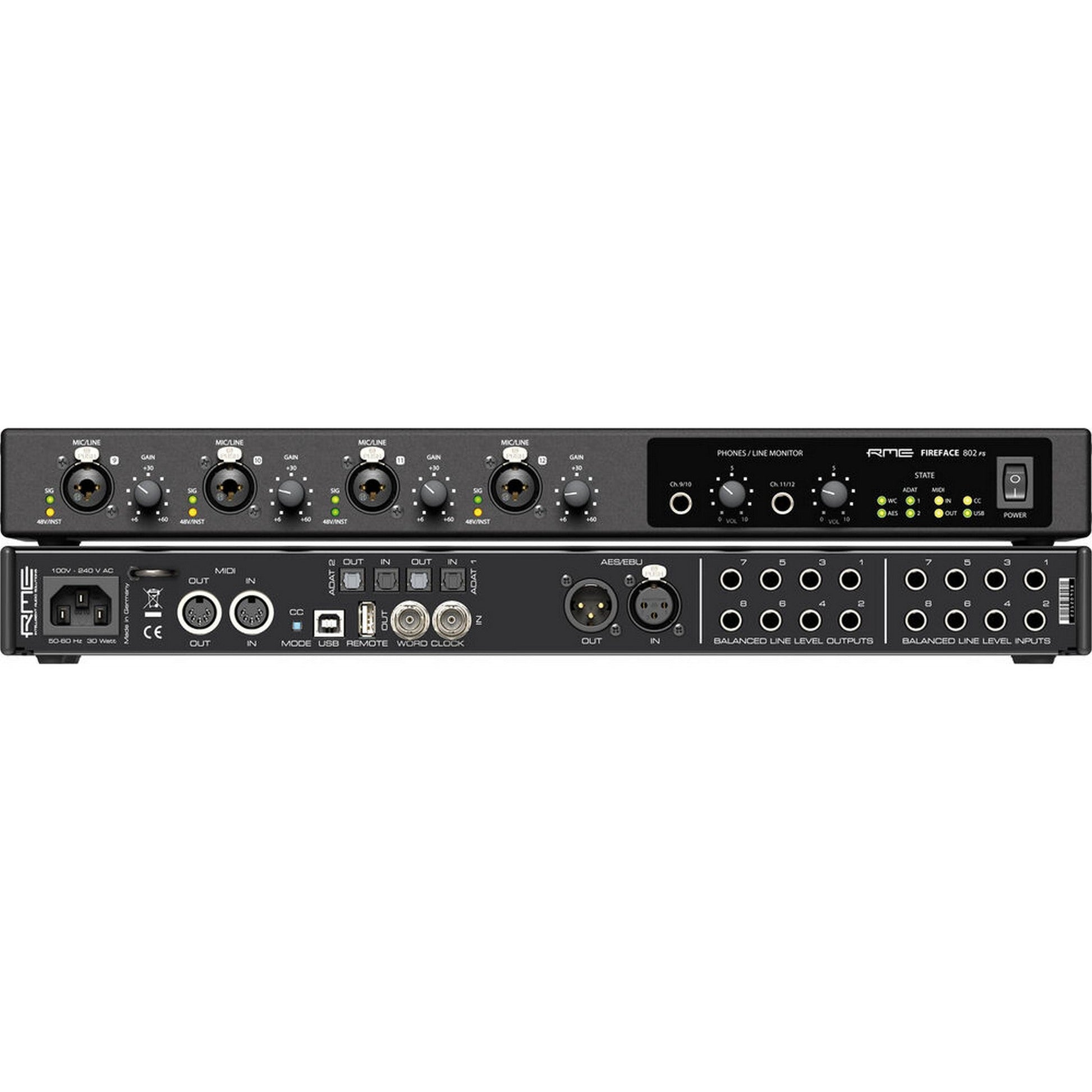  RME Fireface 802 FS 60-Channel 192 KHz High-End USB Audio Interface(Rme Fireface 802 Fs 60 Channel 192 Khz High End Usb Audio Interface)