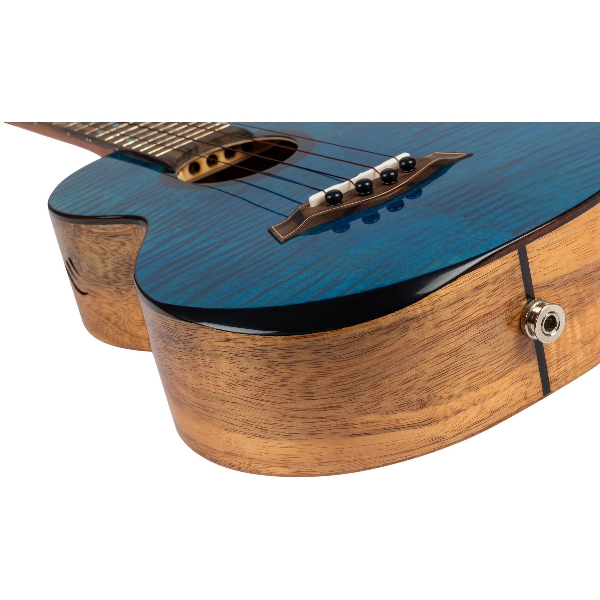  Flight Comet EQ-A Tenor Solid Flamed Maple Rosewood Ukulele, Blue(Flight Comet Eq A Tenor Solid Flamed Maple Rosewood Ukulele Blue)