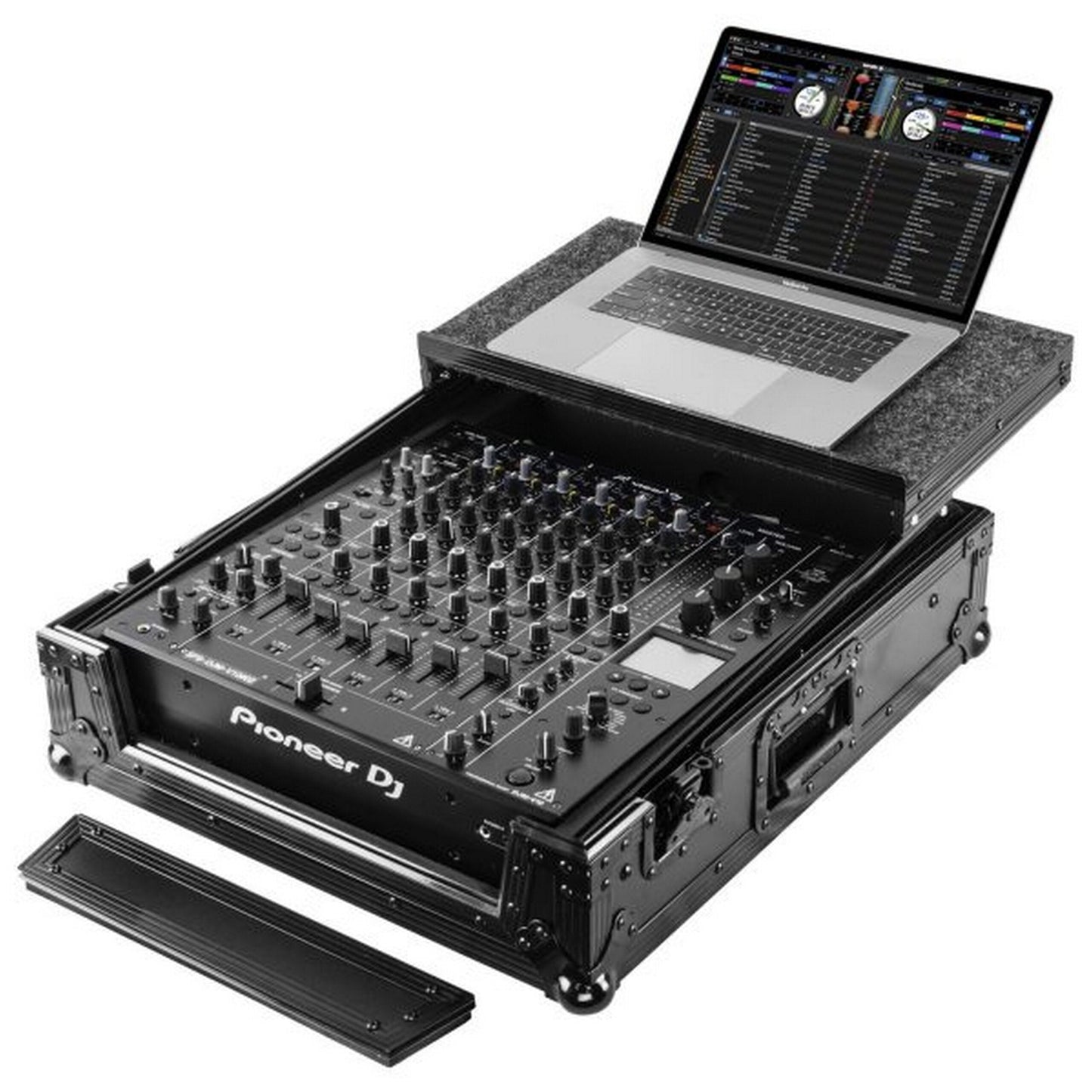  Odyssey ATA Flight Case In Black With Glide Laptop Platform For Pioneer DJM-V10(Odyssey Fzgsdjmv10bl Ata Flight Case In Black With Glide Laptop Platform For Pioneer Djm V10)