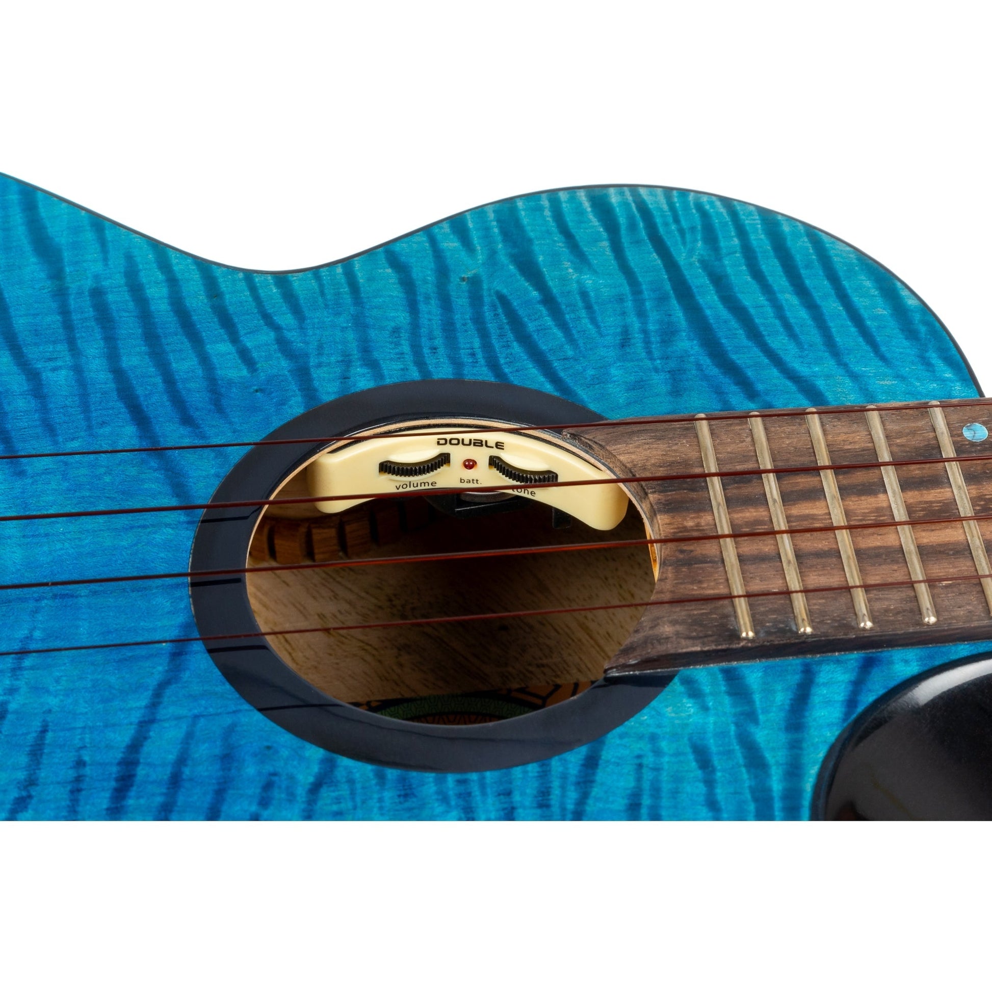  Flight Comet EQ-A Tenor Solid Flamed Maple Rosewood Ukulele, Blue(Flight Comet Eq A Tenor Solid Flamed Maple Rosewood Ukulele Blue)