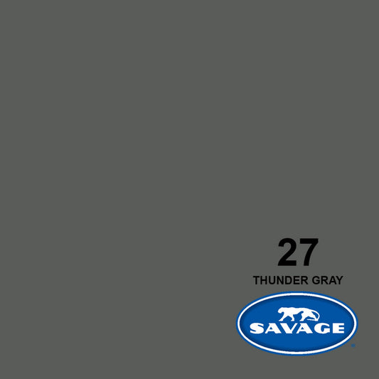  Savage 107-Inch X 12-Yards Widetone Seamless Background Paper, Thunder Gray(Savage 27 12 107 Inch X 12 Yards Widetone Seamless Background Paper Thunder Gray)