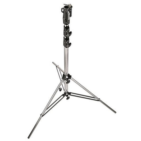  Manfrotto 126CSU Chrome Plated Steel Heavy Duty Stand With Leveling Leg, 10.9 Foot(Manfrotto 126csu Chrome Plated Steel Heavy Duty Stand With Leveling Leg 10 9 Foot)