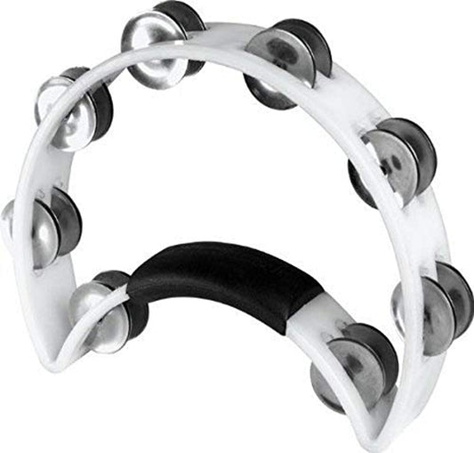  Rhythm Tech RT1020-U Standard Tambourine With Nickel Jingles, White(Rhythm Tech Rt1020 U Standard Tambourine With Nickel Jingles White)