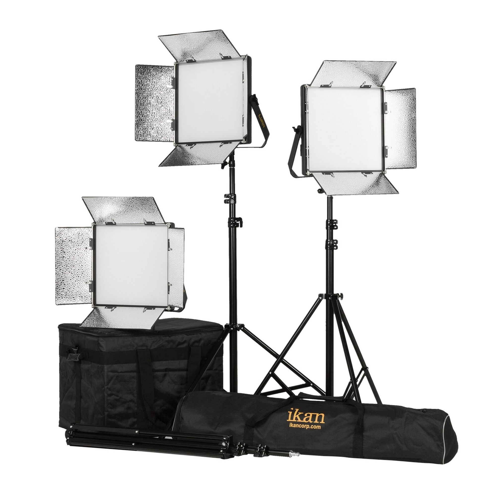  Ikan LW10-3PT-KIT Lyra 1 X 1 Daylight 5600K 3-Point Soft Panel LED Light Kit(Ikan Lw10 3pt Kit Lyra 1 X 1 Daylight 5600k 3 Point Soft Panel Led Light Kit)