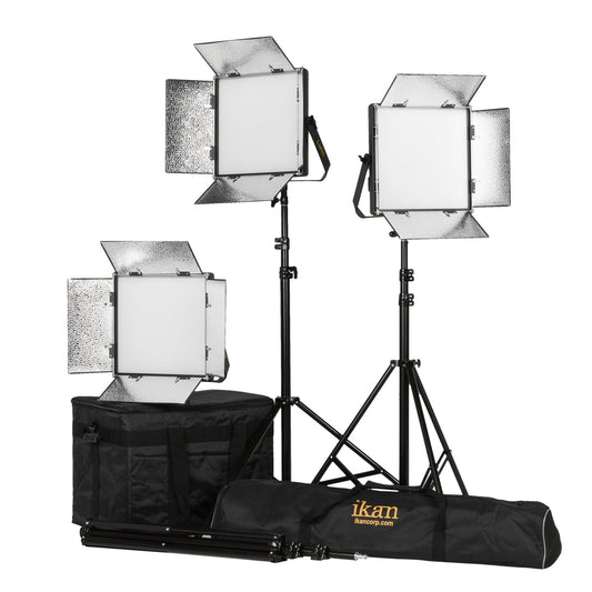  Ikan LW10-3PT-KIT Lyra 1 X 1 Daylight 5600K 3-Point Soft Panel LED Light Kit(Ikan Lw10 3pt Kit Lyra 1 X 1 Daylight 5600k 3 Point Soft Panel Led Light Kit)