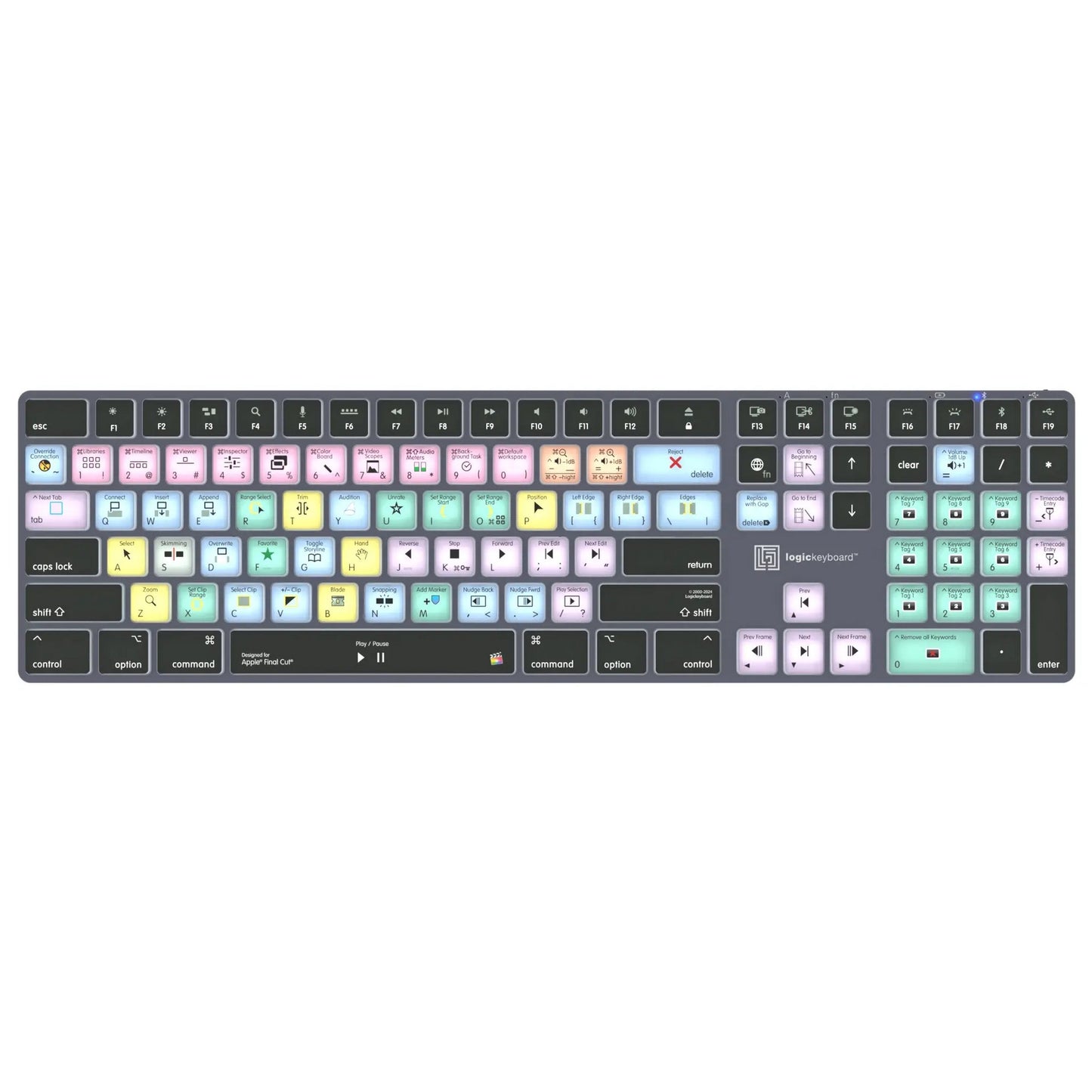  Logickeyboard Titan Wireless Backlit Shortcut Mac Keyboard For Final Cut Pro X(Logickeyboard Titan Wireless Backlit Shortcut Mac Keyboard For Final Cut Pro X)