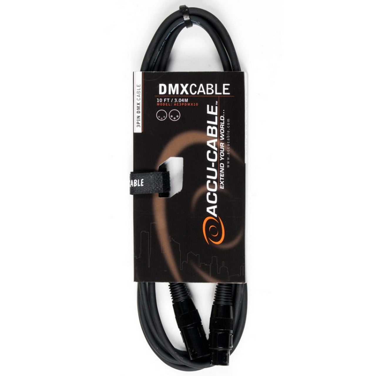  Accu Cable AC3PDMX10 10ft 3 Pin DMX Cable(Accu Cable Ac3pdmx10 10ft 3 Pin Dmx Cable)