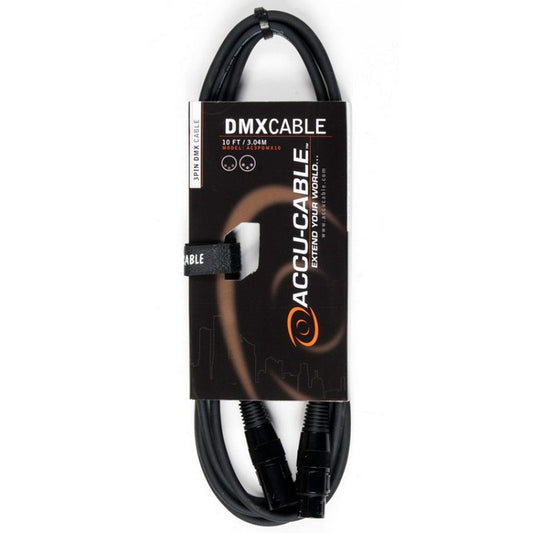  Accu Cable AC3PDMX10 10ft 3 Pin DMX Cable(Accu Cable Ac3pdmx10 10ft 3 Pin Dmx Cable)
