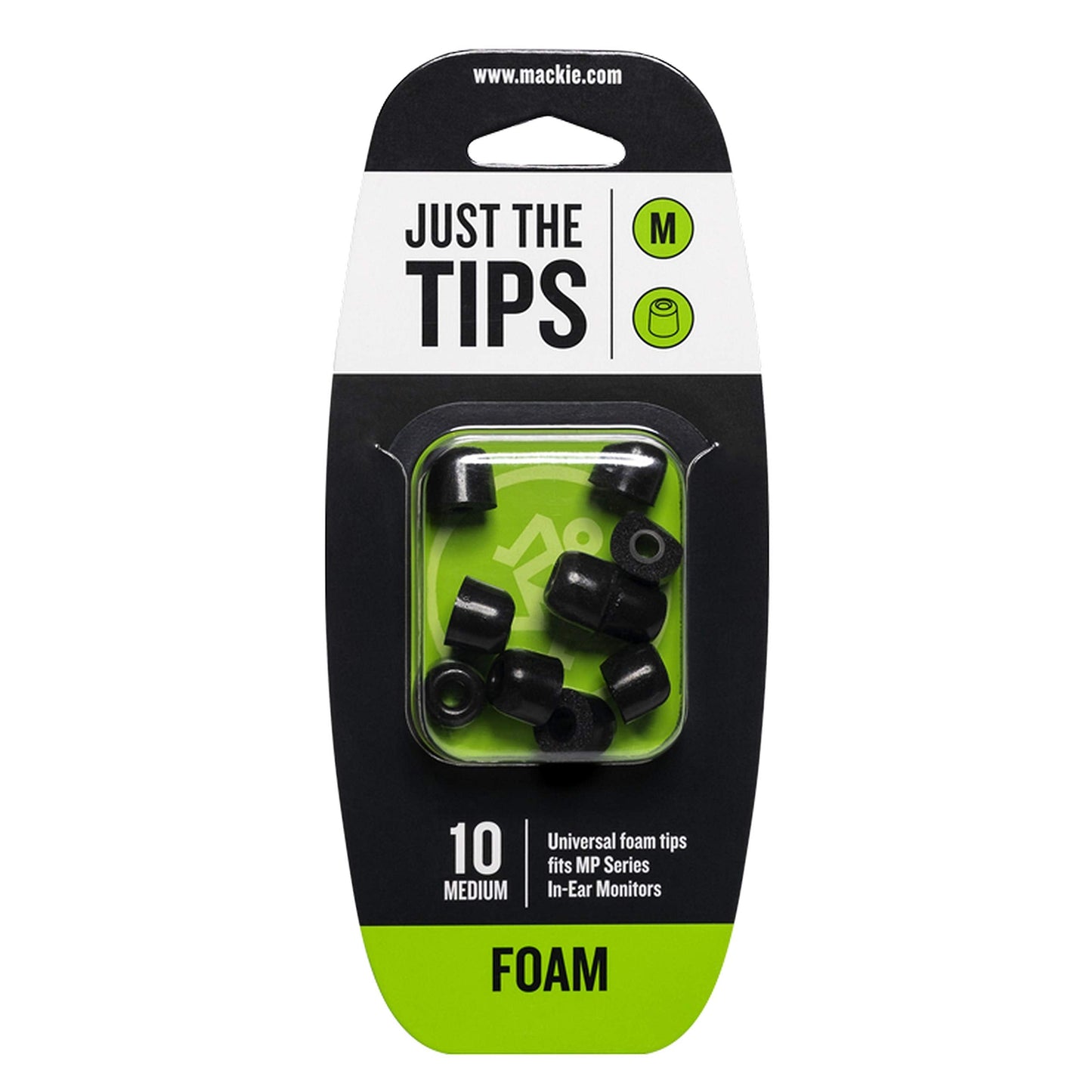  Mackie MP Series Medium Foam Black Tips Kit(Mackie Mp Series Medium Foam Black Tips Kit)