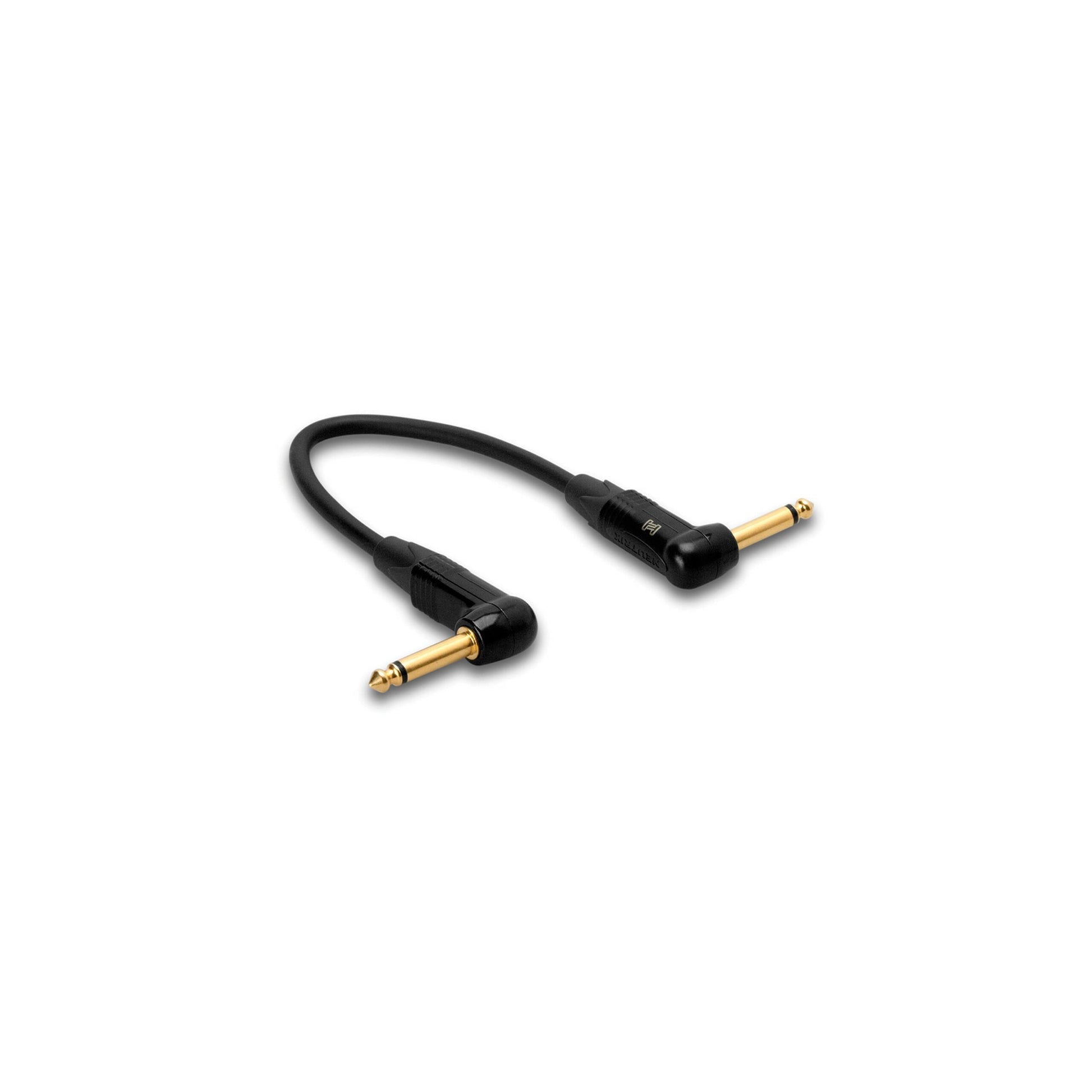  Hosa CGK-000.5RR Neutrik Right-Angle To Same Edge Guitar Patch Cable, 6 Inch(Hosa Cgk 000 5rr Neutrik Right Angle To Same Edge Guitar Patch Cable 6 Inch)