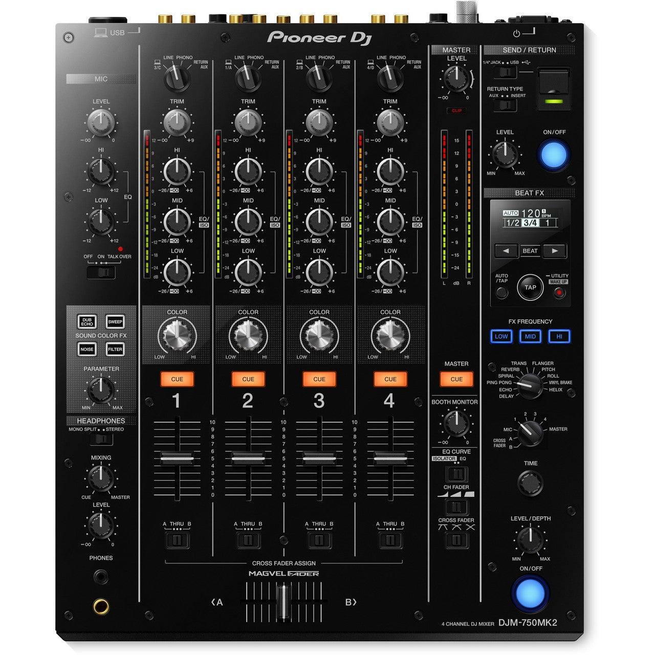  Pioneer DJM-750MK2 4-Channel Mixer With Club DNA(Pioneer Djm 750mk2 4 Channel Mixer With Club Dna)