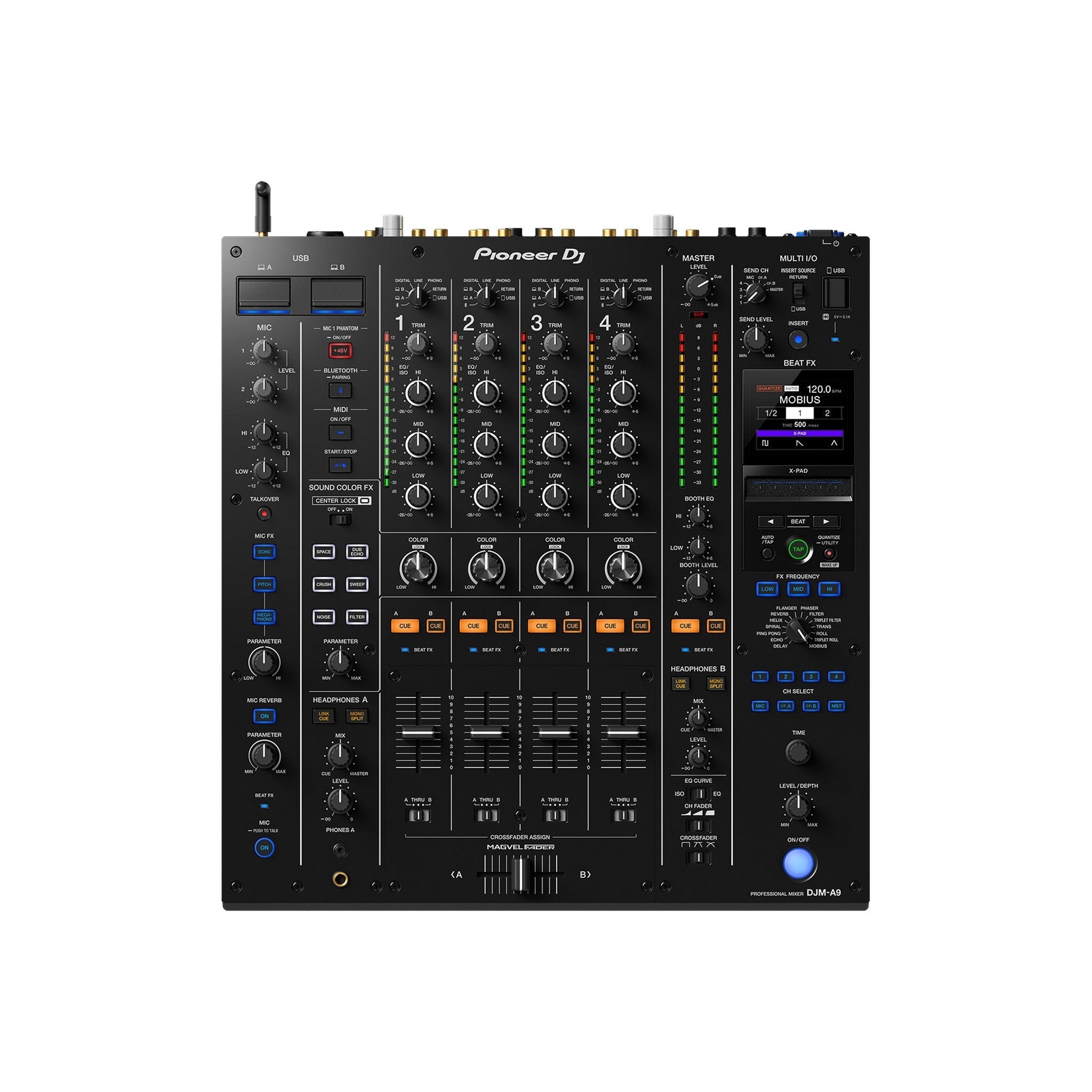  Pioneer DJ DJM-A9: Next-Gen 4-Channel Mixer For DJs(Pioneer Dj Djm A9 4 Channel Professional Dj Mixer)