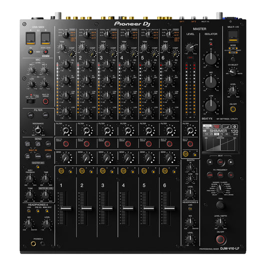  Pioneer DJ DJM-V10-LF 6-Channel Professional DJ Mixer With Long Faders(Pioneer Dj Djm V10 Lf Creative Style 6 Channel Mixer With Long Fader)