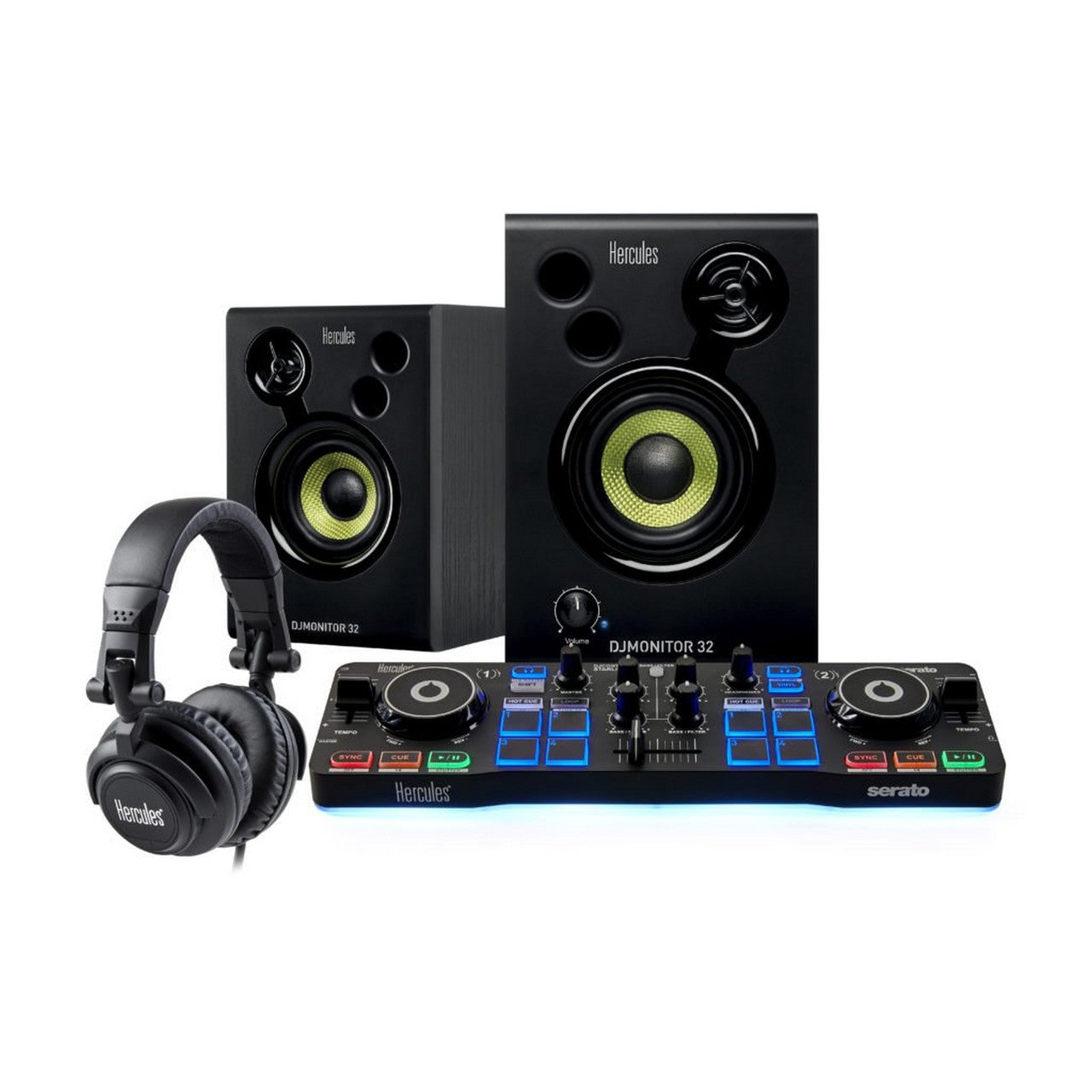  Hercules DJStarter Kit Kit With Starlight, DJ Monitor 32, HDP DJ M40.1 And Serato DJ Intro(Hercules Djstarter Kit Kit With Starlight Dj Monitor 32 Hdp Dj M40 1 And Serato Dj Intro)