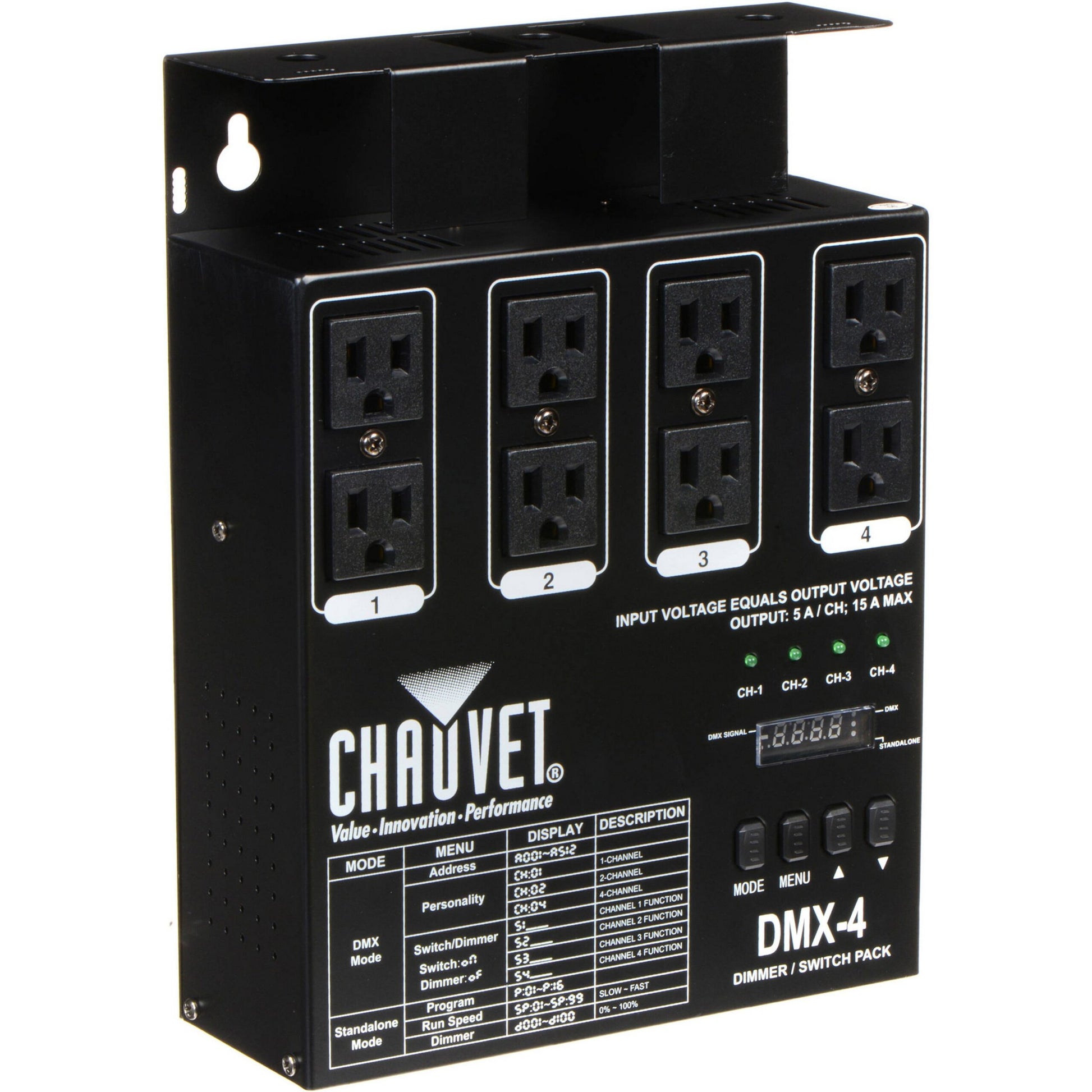  Chauvet DMX-4 4-Channel Dimmer/Relay Pack(Chauvet Dmx 4 4 Channel Dimmer Relay Pack)