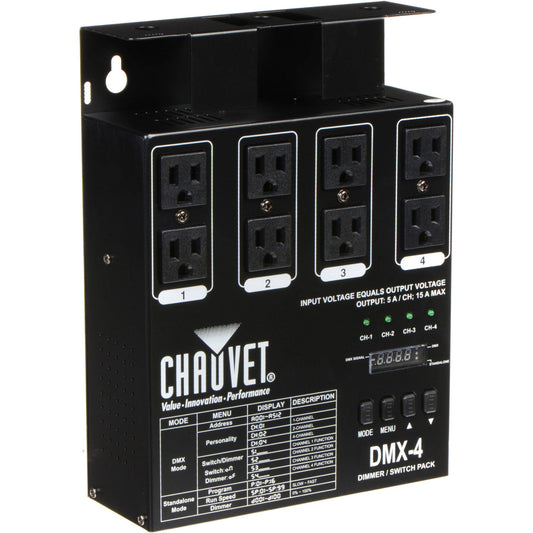  Chauvet DMX-4 4-Channel Dimmer/Relay Pack(Chauvet Dmx 4 4 Channel Dimmer Relay Pack)