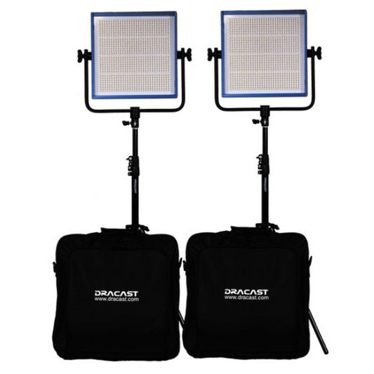  Dracast LED1000 Pro Series Bi-Color 2 Light Kit With Gold Mount Battery Plates(Dracast Dr1000bcg2kq Led1000 Pro Series Bi Color 2 Light Kit With Gold Mount Battery Plates)