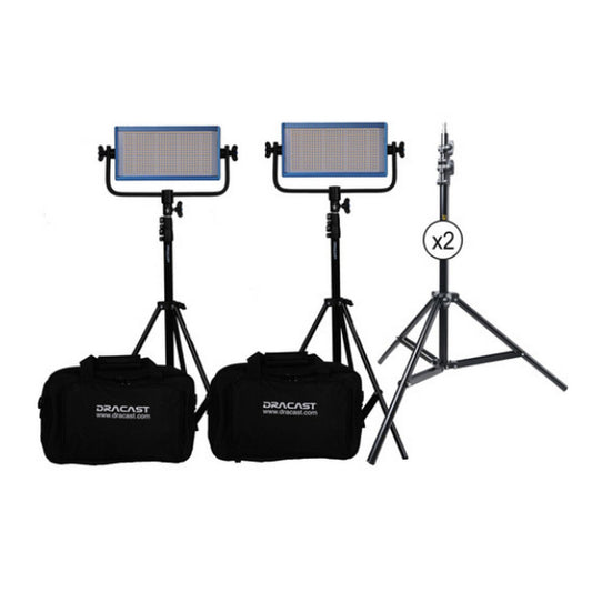  Dracast LED500 Pro Series Bi-Color 2 Light Kit With Gold Mount Battery Plates(Dracast Dr500bcg2ksk Led500 Pro Series Bi Color 2 Light Kit With Gold Mount Battery Plates)