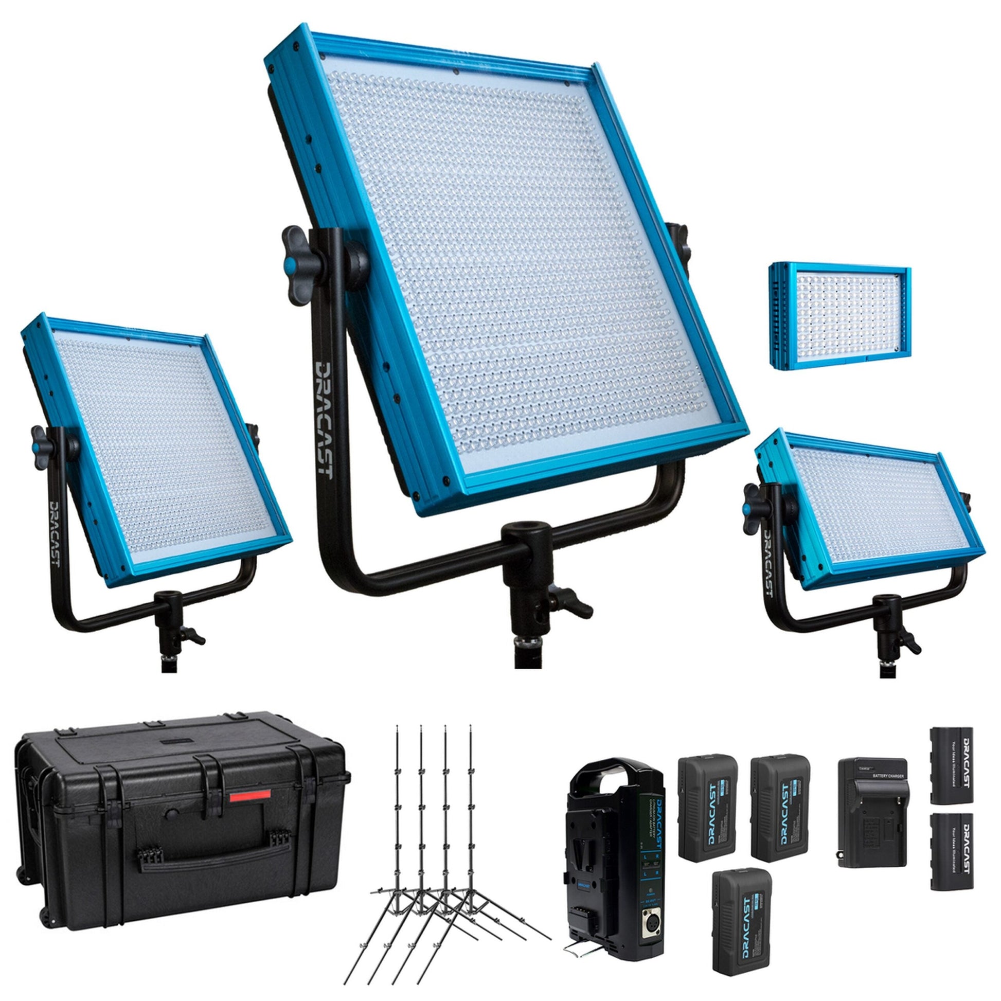  Dracast DRRNSEKDV 5600K Daylight, V-Mount Remote Newsroom Studio Essentials Kit(Dracast Drrnsekdv 5600k Daylight V Mount Remote Newsroom Studio Essentials Kit)