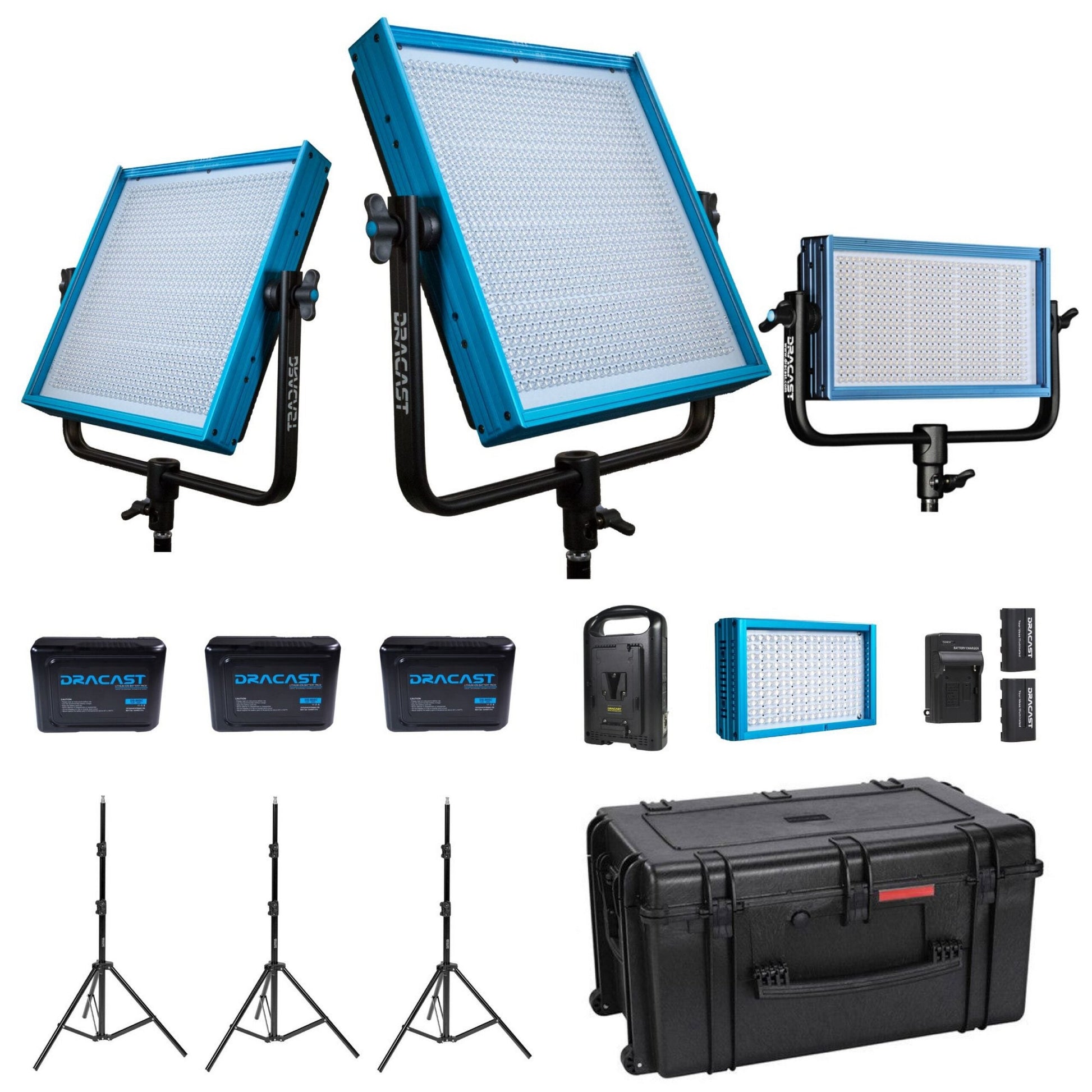  Dracast DRRPKBV Bicolor 3200K-5600K, V-Mount Reporter Kit(Dracast Drrpkbv Bicolor 3200k 5600k V Mount Reporter Kit)