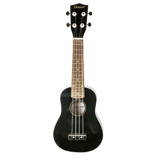  Denver DUKE-BLK Denver Soprano Ukulele, Black(Denver Duke Blk Denver Soprano Ukulele Black)