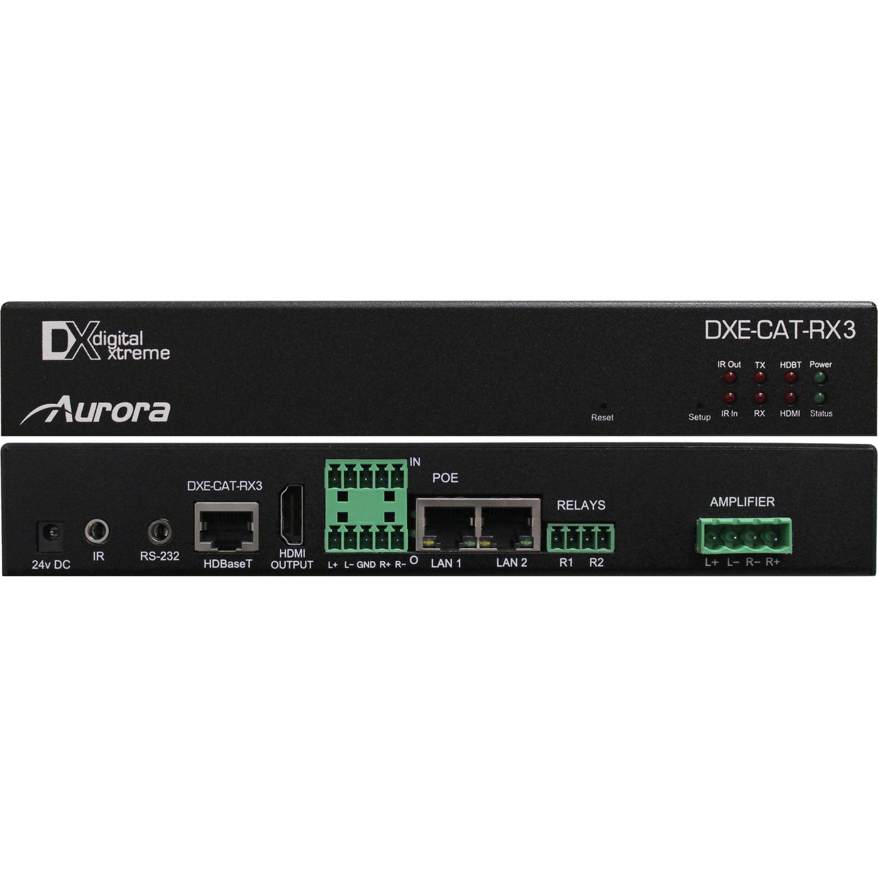  Aurora DXE-CAT-RX3 HDBaseT Receiver With Dual Relay Power Supply(Aurora Dxe Cat Rx3 Hdbaset Receiver With Dual Relay Power Supply)