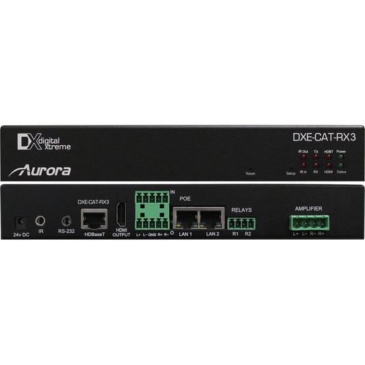  Aurora DXE-CAT-RX3 HDBaseT Receiver With Dual Relay Power Supply(Aurora Dxe Cat Rx3 Hdbaset Receiver With Dual Relay Power Supply)