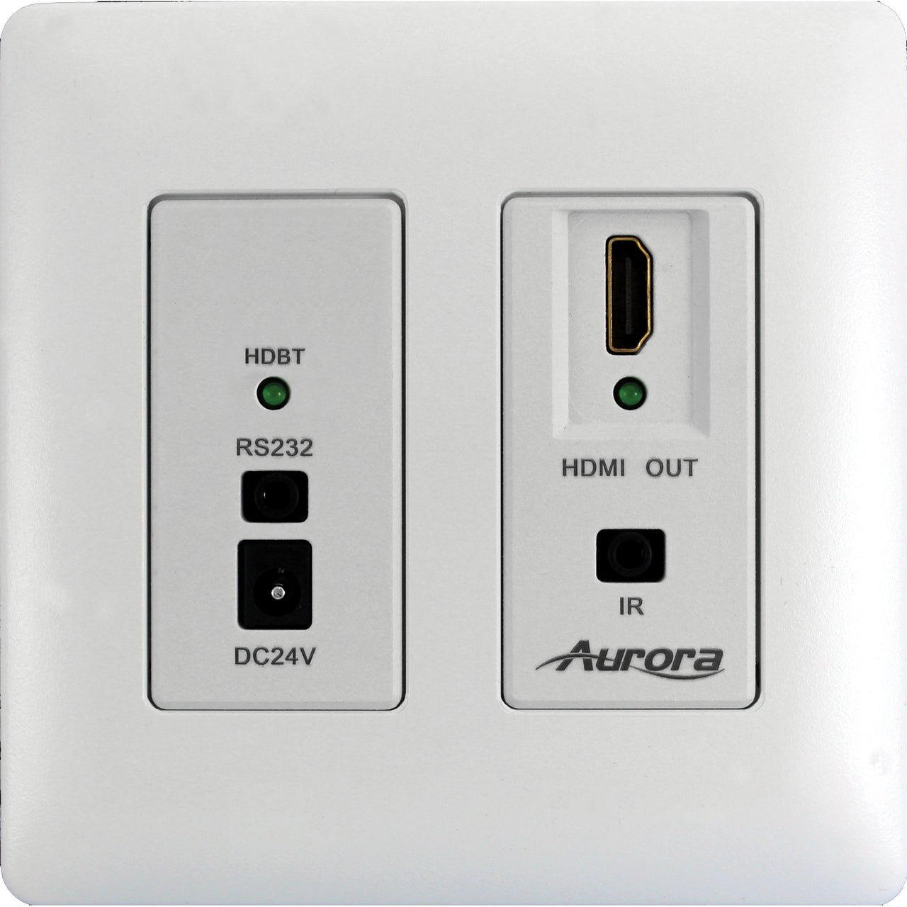  Aurora DXW-2-RX1-W 4K HDMI HDBaseT Wall Plate Receiver White(Aurora Dxw 2 Rx1 W 4k Hdmi Hdbaset Wall Plate Receiver White)