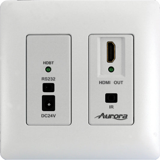  Aurora DXW-2-RX1-W 4K HDMI HDBaseT Wall Plate Receiver White(Aurora Dxw 2 Rx1 W 4k Hdmi Hdbaset Wall Plate Receiver White)
