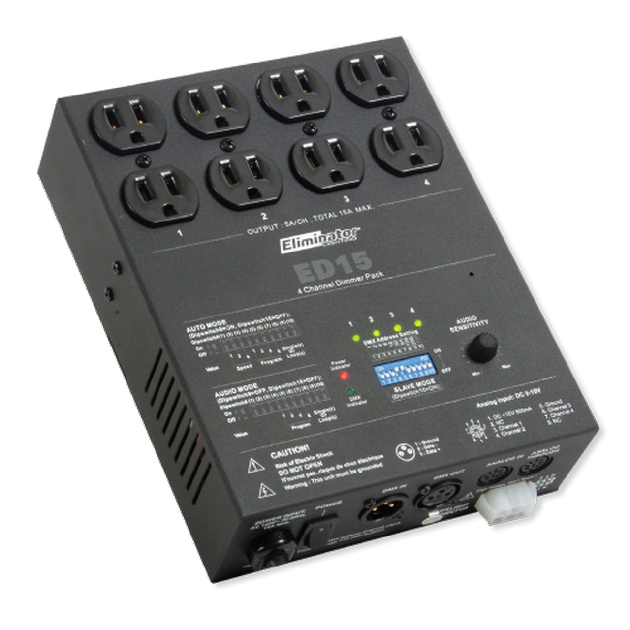  Eliminator Lighting ED15 4 Channel DMX Dimmer Pack(Eliminator Lighting Ed15 4 Channel Dmx Dimmer Pack)