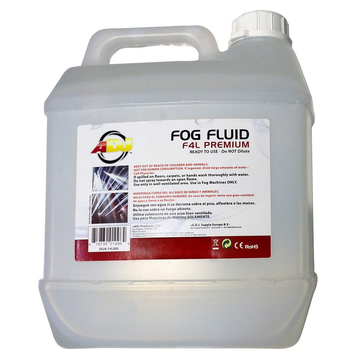  ADJ F4L Premium High Quality Fog Fluid (4 Liter)(American Dj F4l Premium High Quality Fog Fluid 4 Liter)