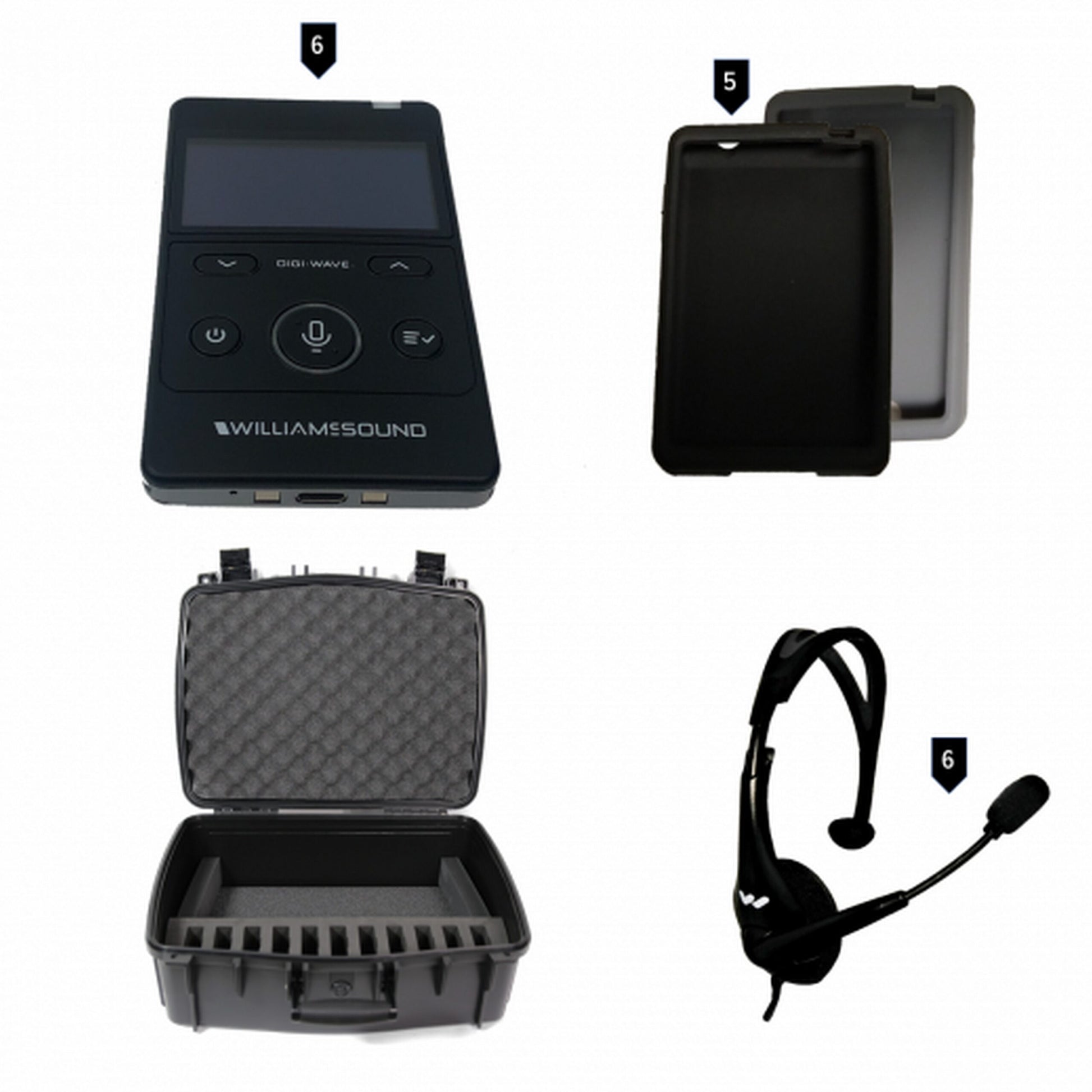  Williams AV DWS COM 6 400 Digi-Wave 400 Wireless Intercom System For Up To 6 Participants(Williams Av Dws Com 6 400 Digi Wave 400 Wireless Intercom System For Up To 6 Participants)